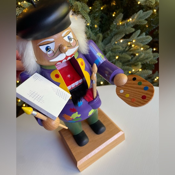 EM Mrck | Signed Rare German Made Collectible Artist Painter Nutcracker - Picture 8 of 11